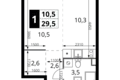 Студия 1 комната 30 м² Химки, Россия