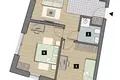 Квартира 3 комнаты 54 м² Краков, Польша