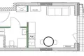 Apartamento 1 habitación 22 m² en Varsovia, Polonia