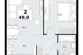 Квартира 2 комнаты 49 м² район Коммунарка, Россия