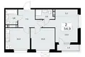 Квартира 2 комнаты 55 м² Москва, Россия