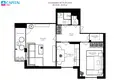 Квартира 2 комнаты 50 м² Вильнюс, Литва