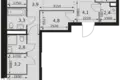 3 room apartment 84 m² Moscow, Russia