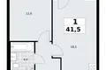 Mieszkanie 1 pokój 42 m² Troick, Rosja