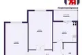 2 room apartment 62 m² Minsk, Belarus