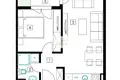 1 bedroom apartment 40 m² Boreti, Montenegro