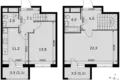 Apartamento 2 habitaciones 68 m² Razvilka, Rusia