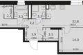 Wohnung 2 zimmer 69 m² Moskau, Russland