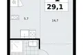 Appartement 1 chambre 29 m² Troïtsk, Russie
