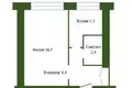 1 room apartment 29 m² Ivatsevichy, Belarus