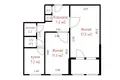 2 room apartment 49 m² Minsk, Belarus