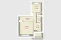 Appartement 2 chambres 55 m² Marina Horka, Bélarus