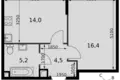 Wohnung 1 zimmer 40 m² Nordwestlicher Verwaltungsbezirk, Russland