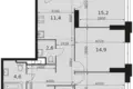 3 room apartment 80 m² Moscow, Russia