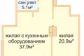 2 room apartment 66 m² Minsk, Belarus