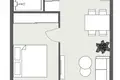 Mieszkanie 2 pokoi 49 m² Kłajpeda, Litwa