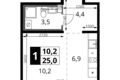 Kawalerka 1 pokój 25 m² rejon leniński, Rosja