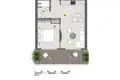 1 bedroom apartment 43 m² Alanya, Turkey