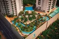 Жилой комплекс Новый комплекс меблированных апартаментов Maimoon Gardens с бассейном, водопадом и спортивными площадками, JVC, Дубай, ОАЭ