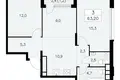 3 room apartment 63 m² South-Western Administrative Okrug, Russia