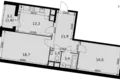 Квартира 2 комнаты 66 м² Развилка, Россия