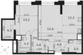 Mieszkanie 2 pokoi 62 m² North-Western Administrative Okrug, Rosja