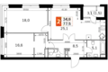 Квартира 3 комнаты 78 м² Москва, Россия