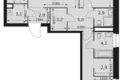 Apartamento 3 habitaciones 83 m² Moscú, Rusia
