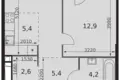 Mieszkanie 2 pokoi 47 m² Moskwa, Rosja