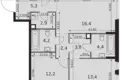Appartement 3 chambres 74 m² Moscou, Russie