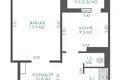 Квартира 2 комнаты 43 м² Минск, Беларусь