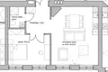 Appartement 2 chambres 53 m² Riga, Lettonie