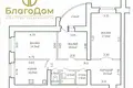 Квартира 3 комнаты 71 м² Минск, Беларусь