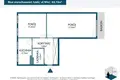 2 room apartment 45 m² Lodz, Poland