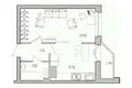 1 room apartment 33 m² Saint Petersburg, Russia