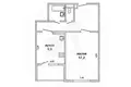 1 room apartment 41 m² Muchaviecki sielski Saviet, Belarus