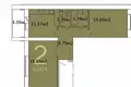 Квартира 2 комнаты 58 м² Смолевичи, Беларусь