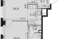 Apartamento 2 habitaciones 52 m² Moscú, Rusia