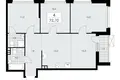 4 room apartment 73 m² Moscow, Russia