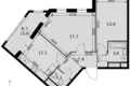 Квартира 2 комнаты 59 м² Развилка, Россия