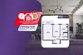 2 room apartment 38 m² Minsk, Belarus