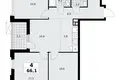 4 room apartment 66 m² Moscow, Russia