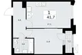 Apartamento 1 habitación 42 m² Troitsk, Rusia