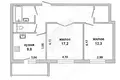 Mieszkanie 2 pokoi 58 m² Brześć, Białoruś