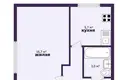 1 room apartment 31 m² Minsk, Belarus