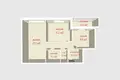 Wohnung 2 zimmer 59 m² Minsk, Belarus