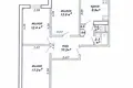 3 room apartment 70 m² Minsk, Belarus