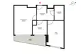 2 room apartment 46 m² Warsaw, Poland
