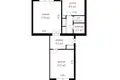 Appartement 2 chambres 54 m² Partyzanski, Bélarus