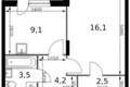 Wohnung 1 zimmer 37 m² Sapronovo, Russland